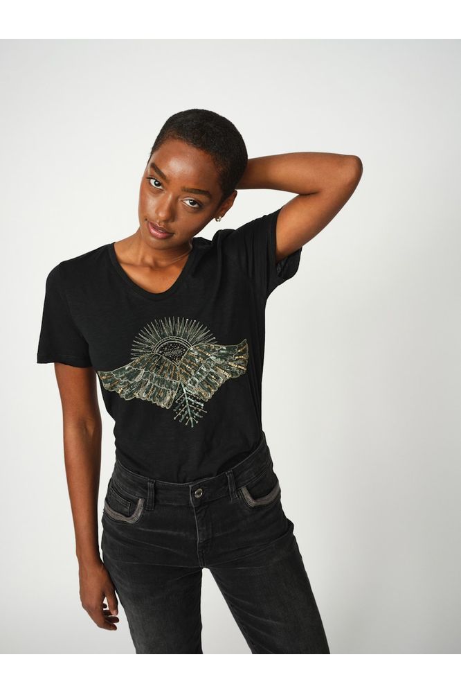Mos Mosh Nadine Deco Tee Black