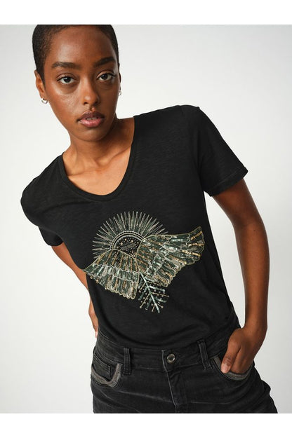 Mos Mosh Nadine Deco Tee Black