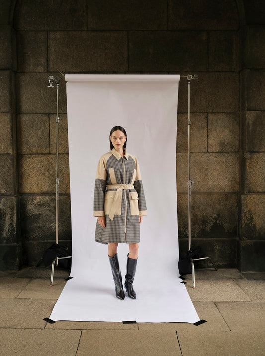 Mos Mosh Aline Check Jacket Doeskin