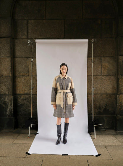 Mos Mosh Aline Check Jacket Doeskin