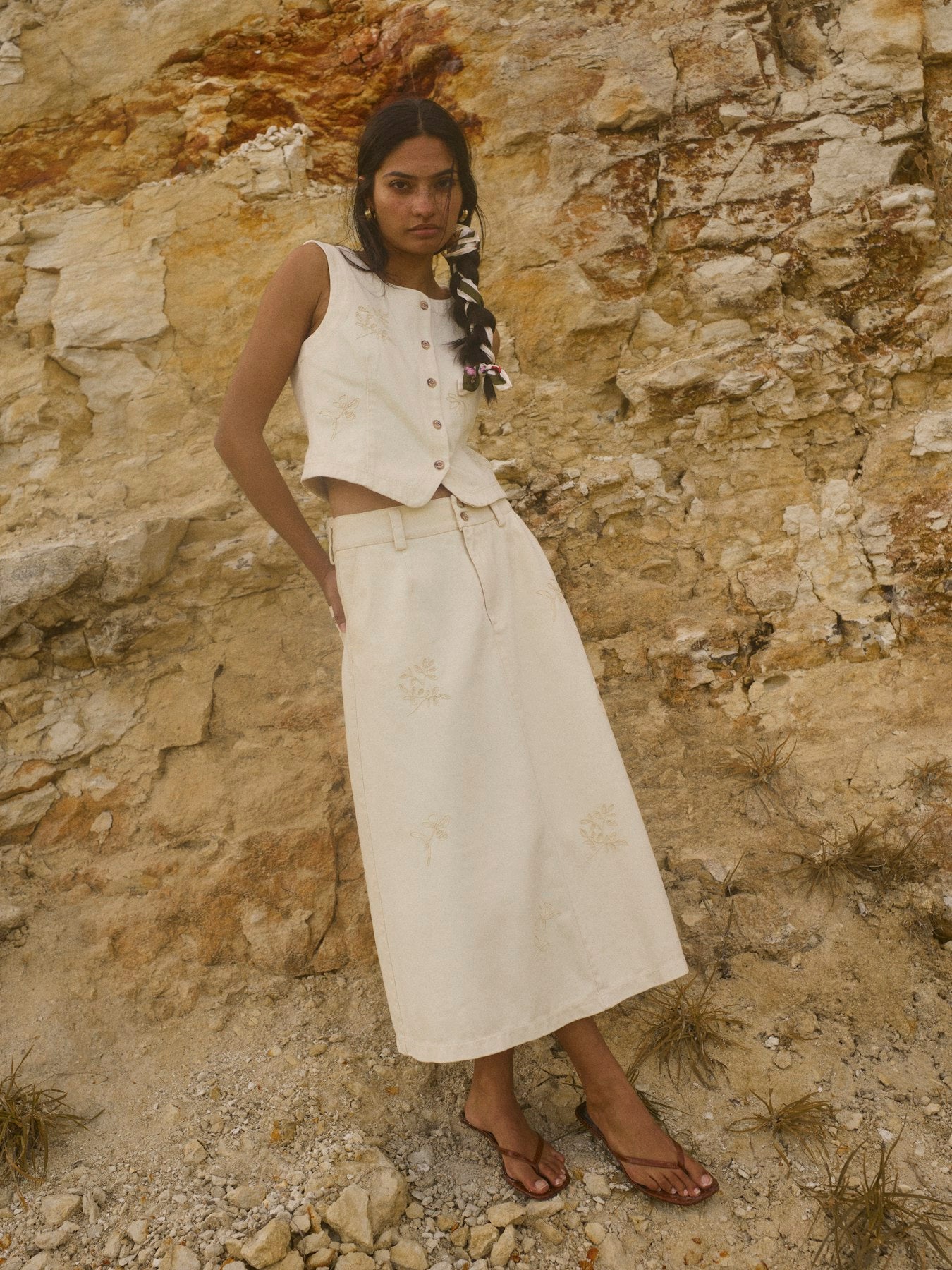 Mos Mosh Donia Rinna Vest Clay