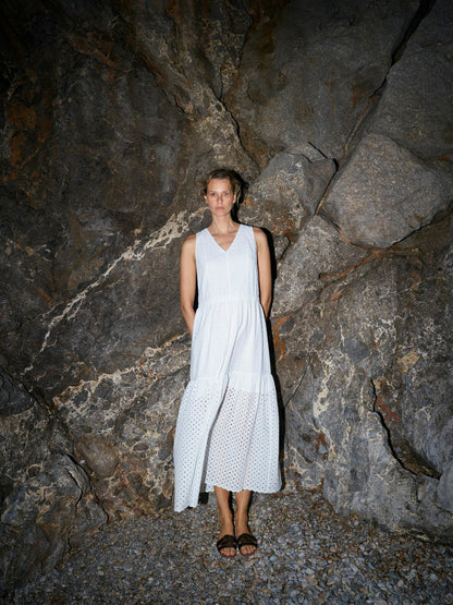 Mos Mosh Sabria Embo Dress White