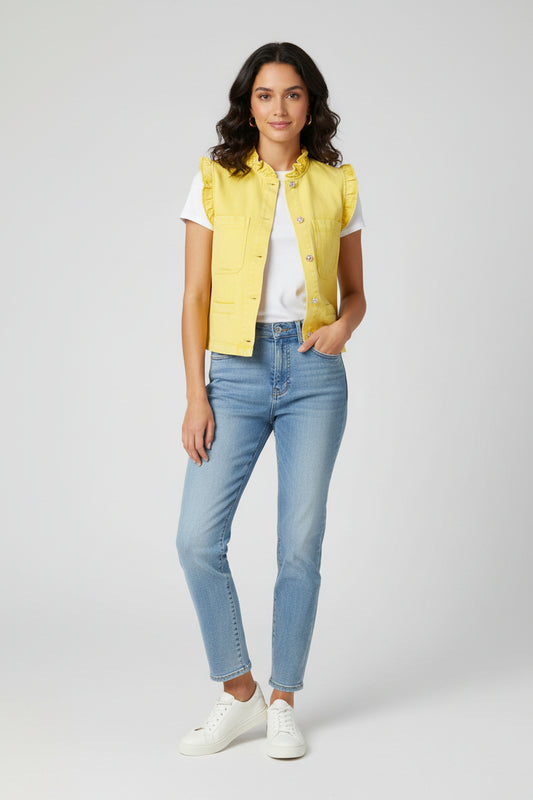 Killy Soft Denim Gilet-Yellow