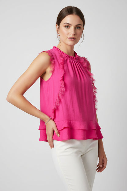 Killy Lace Trim Detail Top