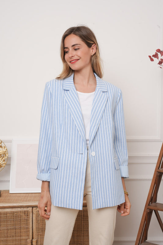 Killy Blue Striped Blazer