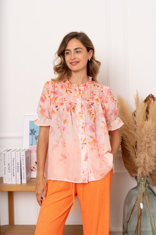 Killy Floral Short Sleeve Blouse