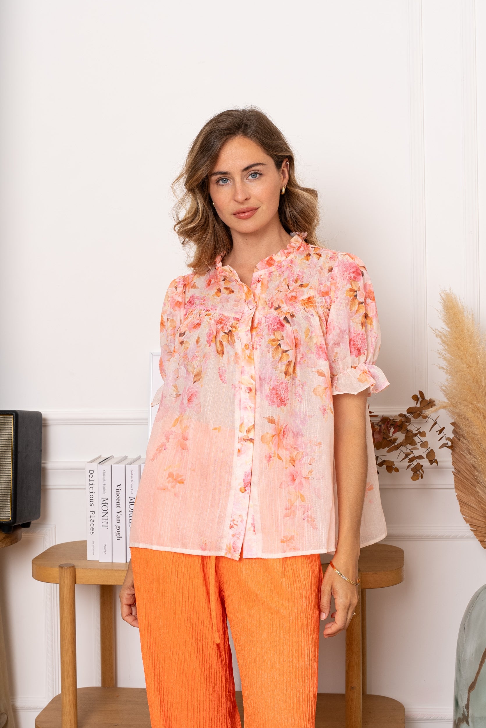 Killy Floral Short Sleeve Blouse