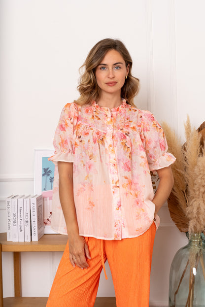 Killy Floral Short Sleeve Blouse