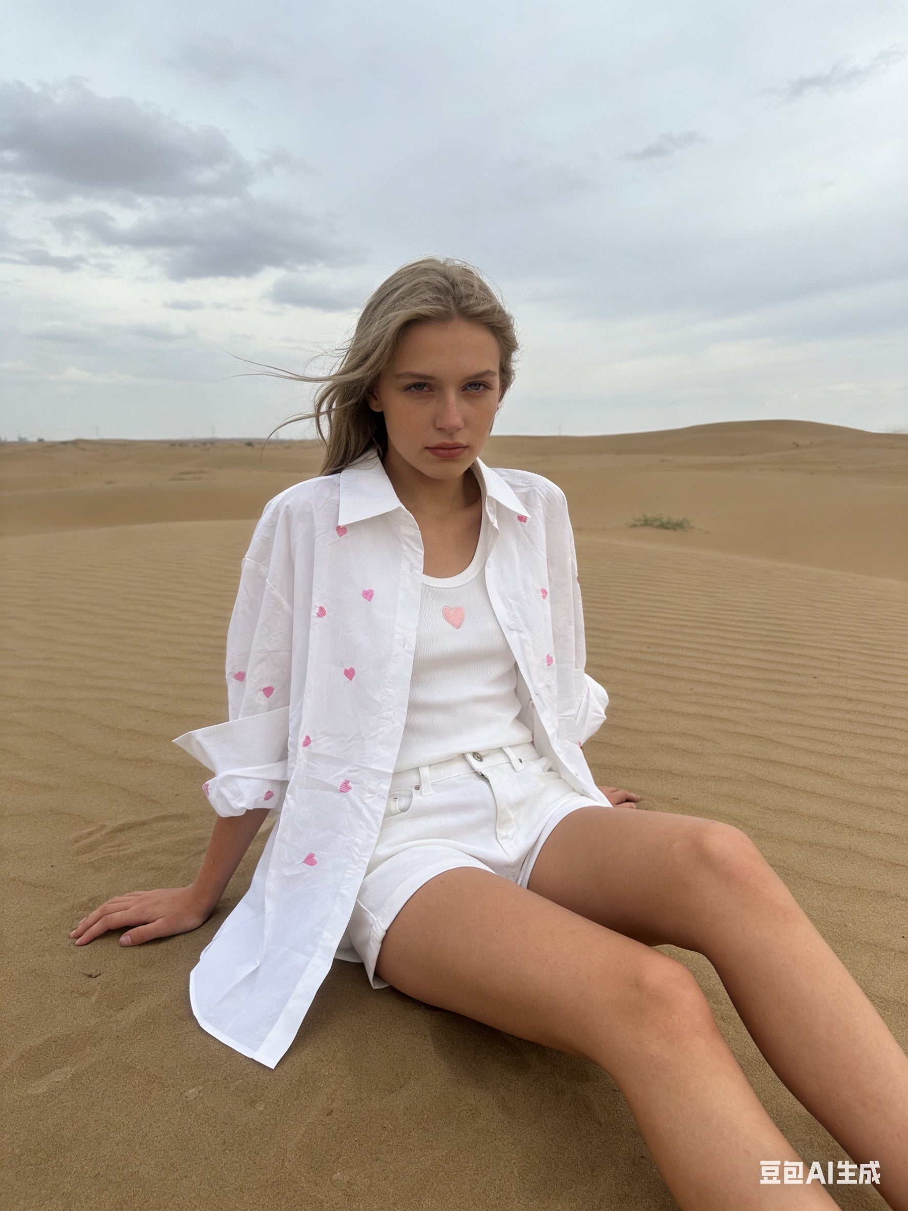 Carla Pink Heart Shirt + Vest