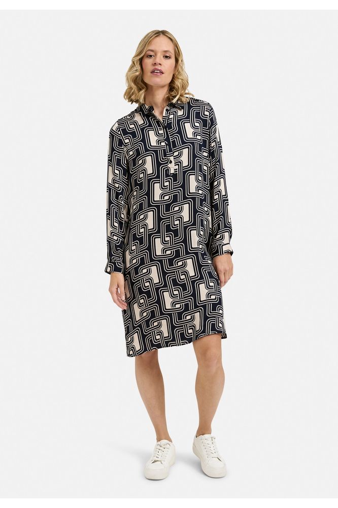 AW24 Milano Navy Print Dress (6386)