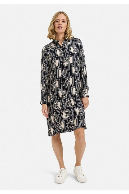 AW24 Milano Navy Print Dress (6386)