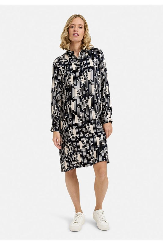 AW24 Milano Navy Print Dress (6386)