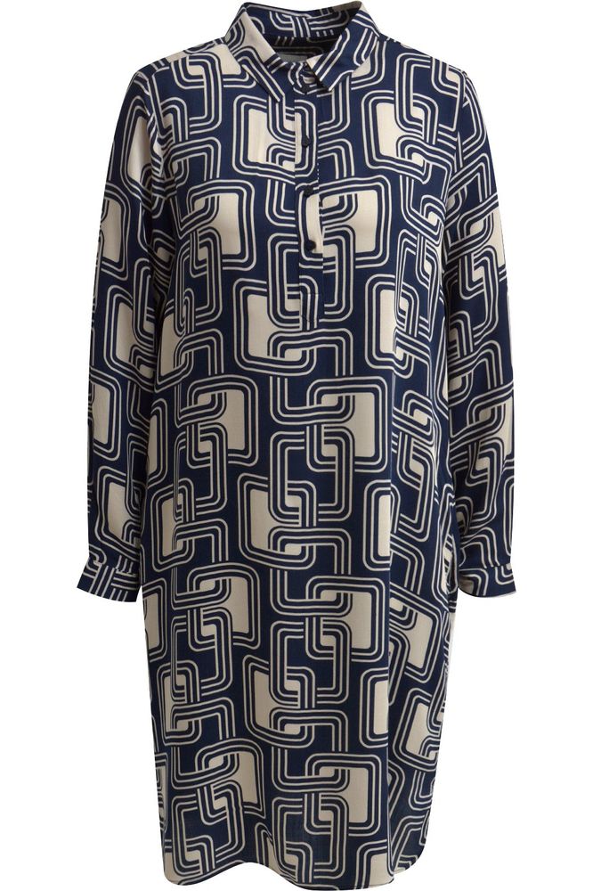 AW24 Milano Navy Print Dress (6386)