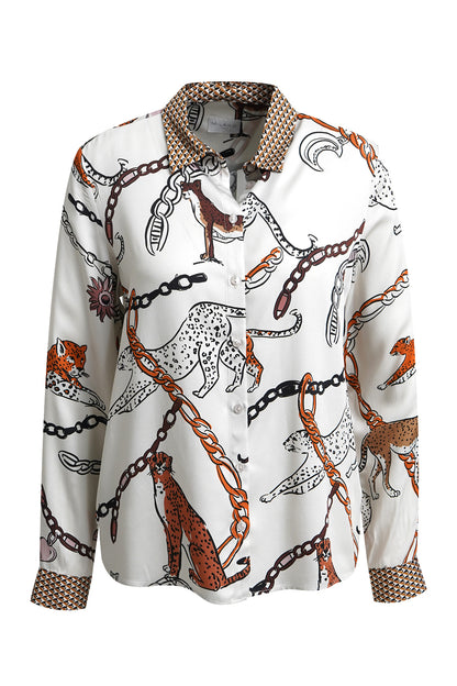 Milano Shirt Blouse Sand Print