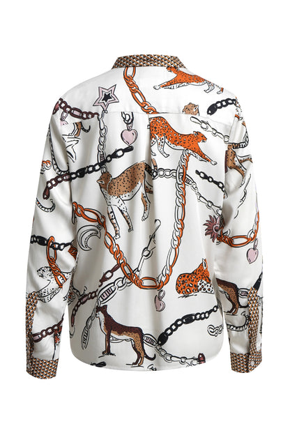 Milano Shirt Blouse Sand Print