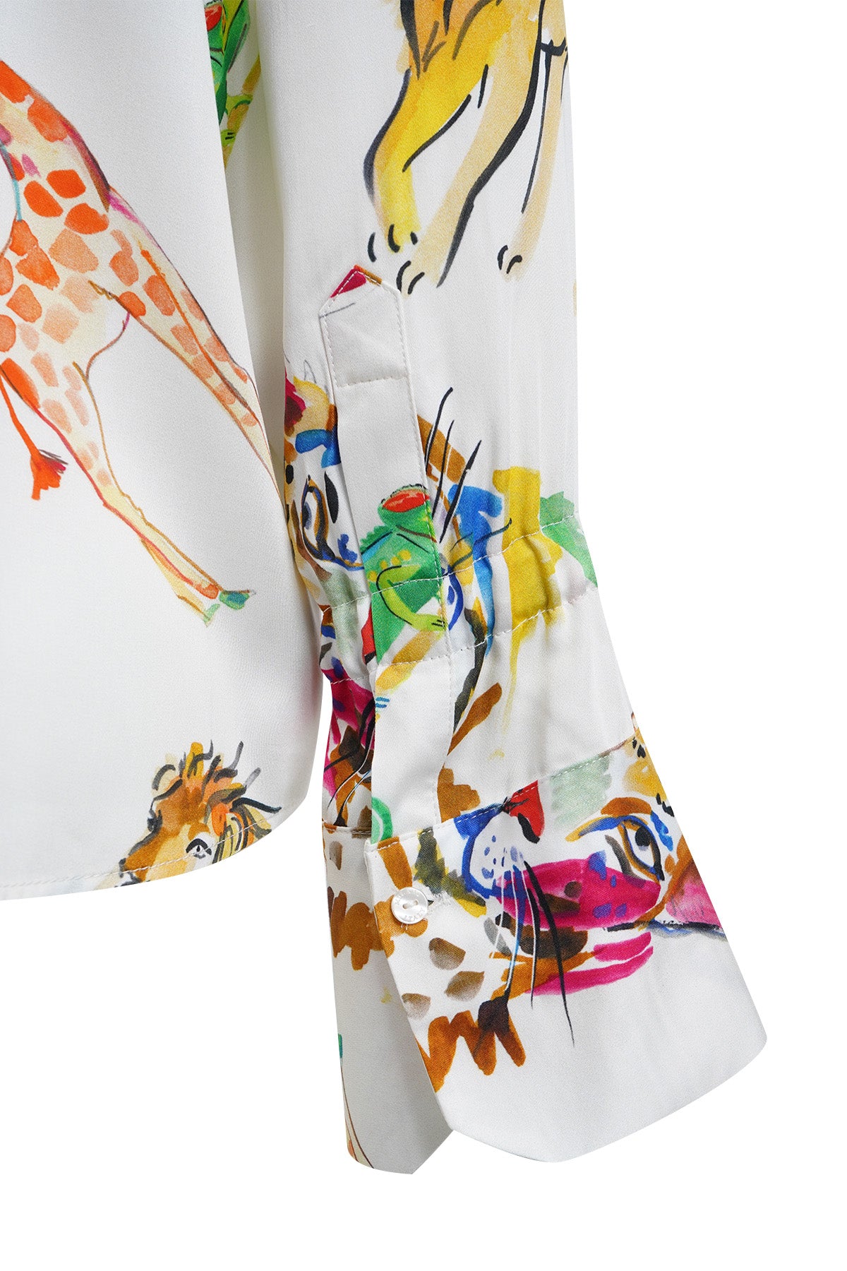 Milano Animal Blouse-Cream Print