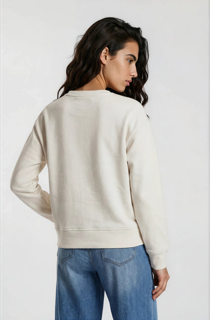 Milano Round Neck Sweatshirt Cream