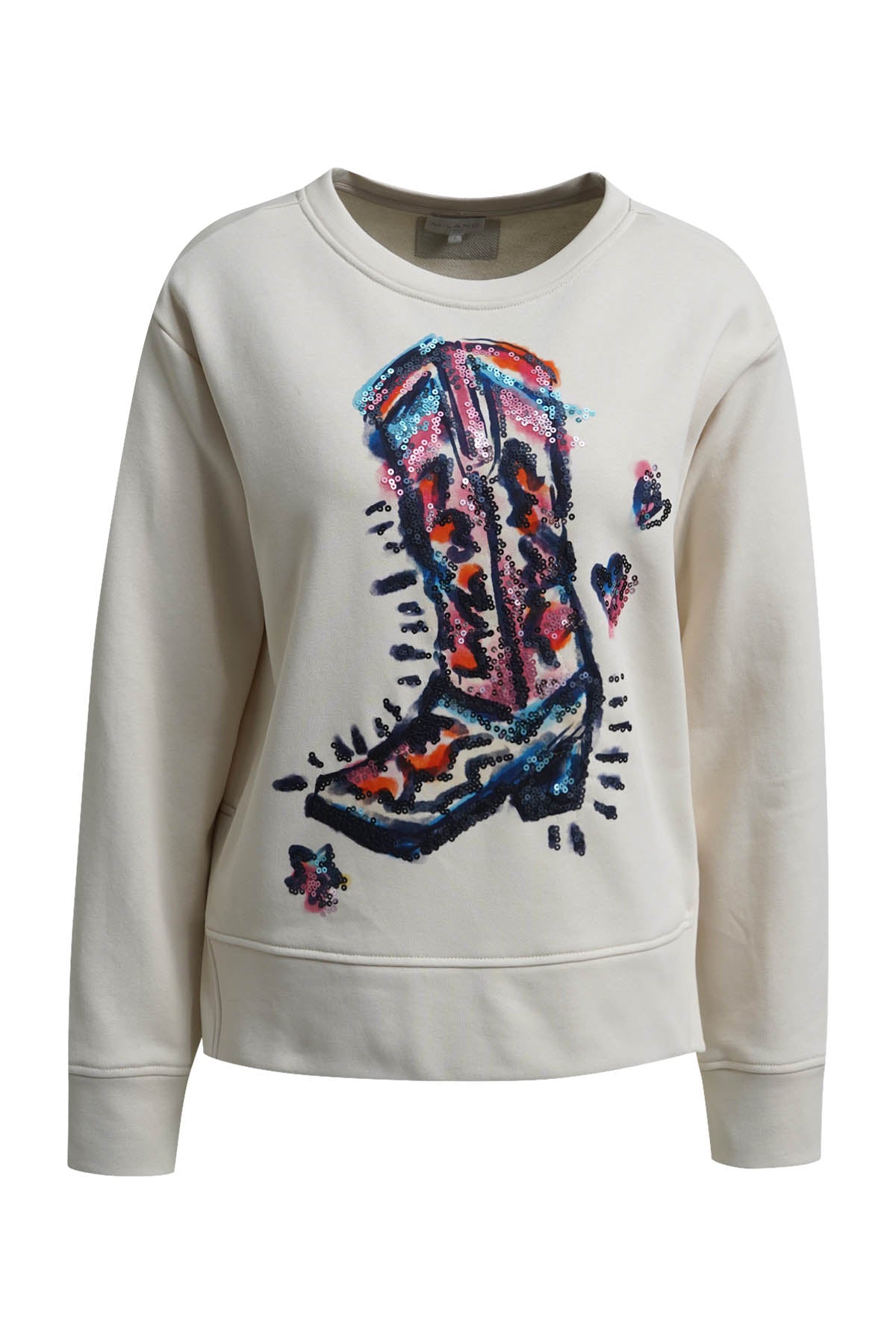 Milano Round Neck Sweatshirt Cream