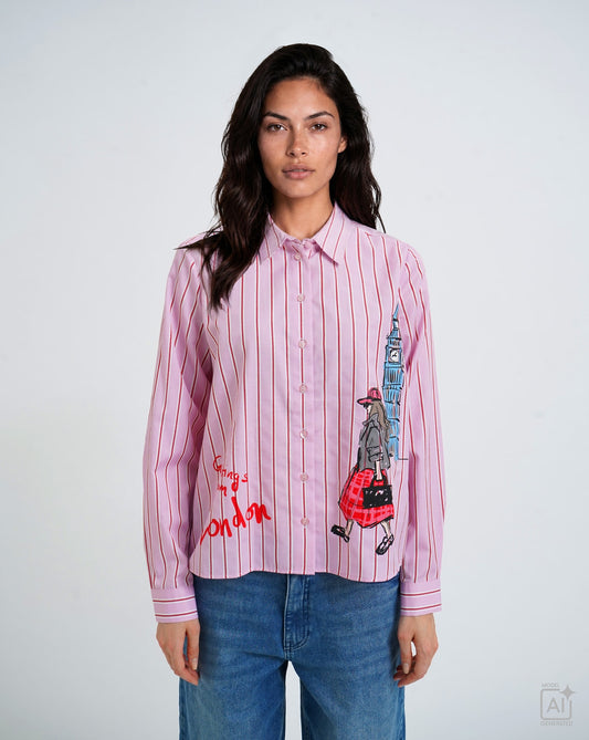 Milano Shirt Blouse Chili Print