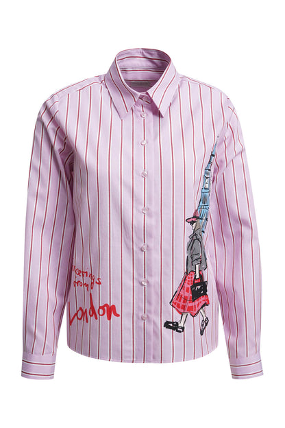 Milano Shirt Blouse Chili Print