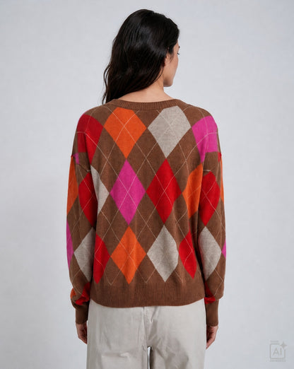 Milano Round Neck Pullover Chili Print