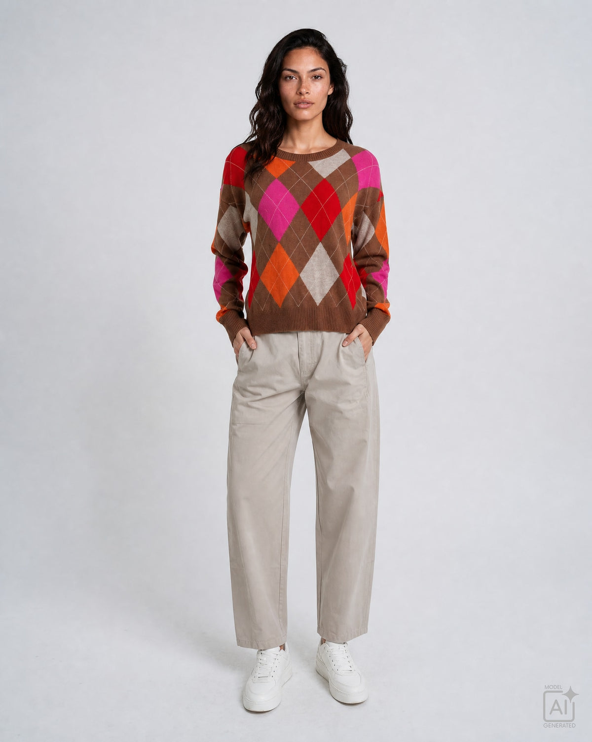 Milano Round Neck Pullover Chili Print