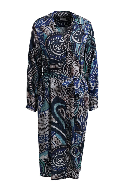 Milano Shirt Dress Navy Print