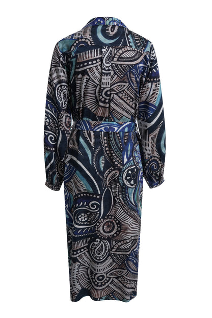 Milano Shirt Dress Navy Print