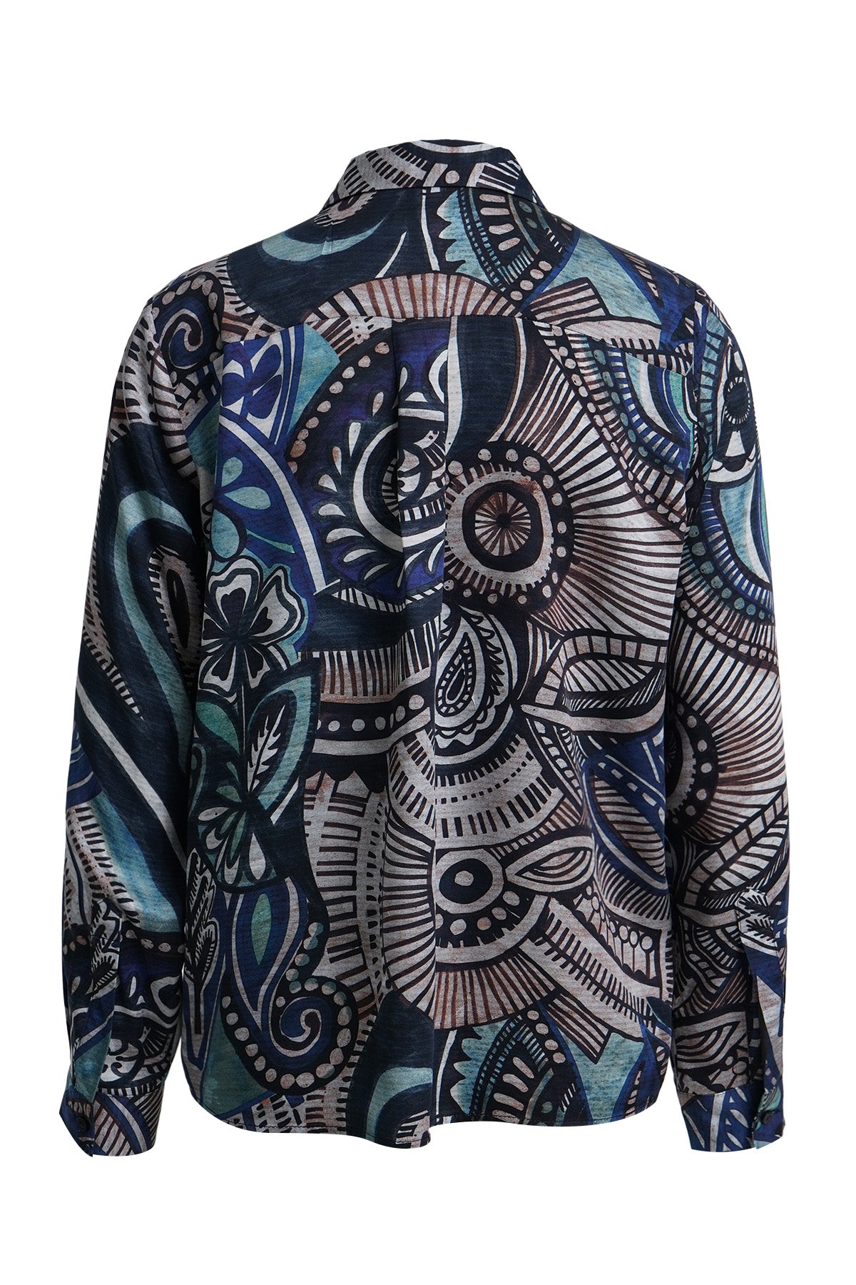 Milano Shirt Blouse Navy Print