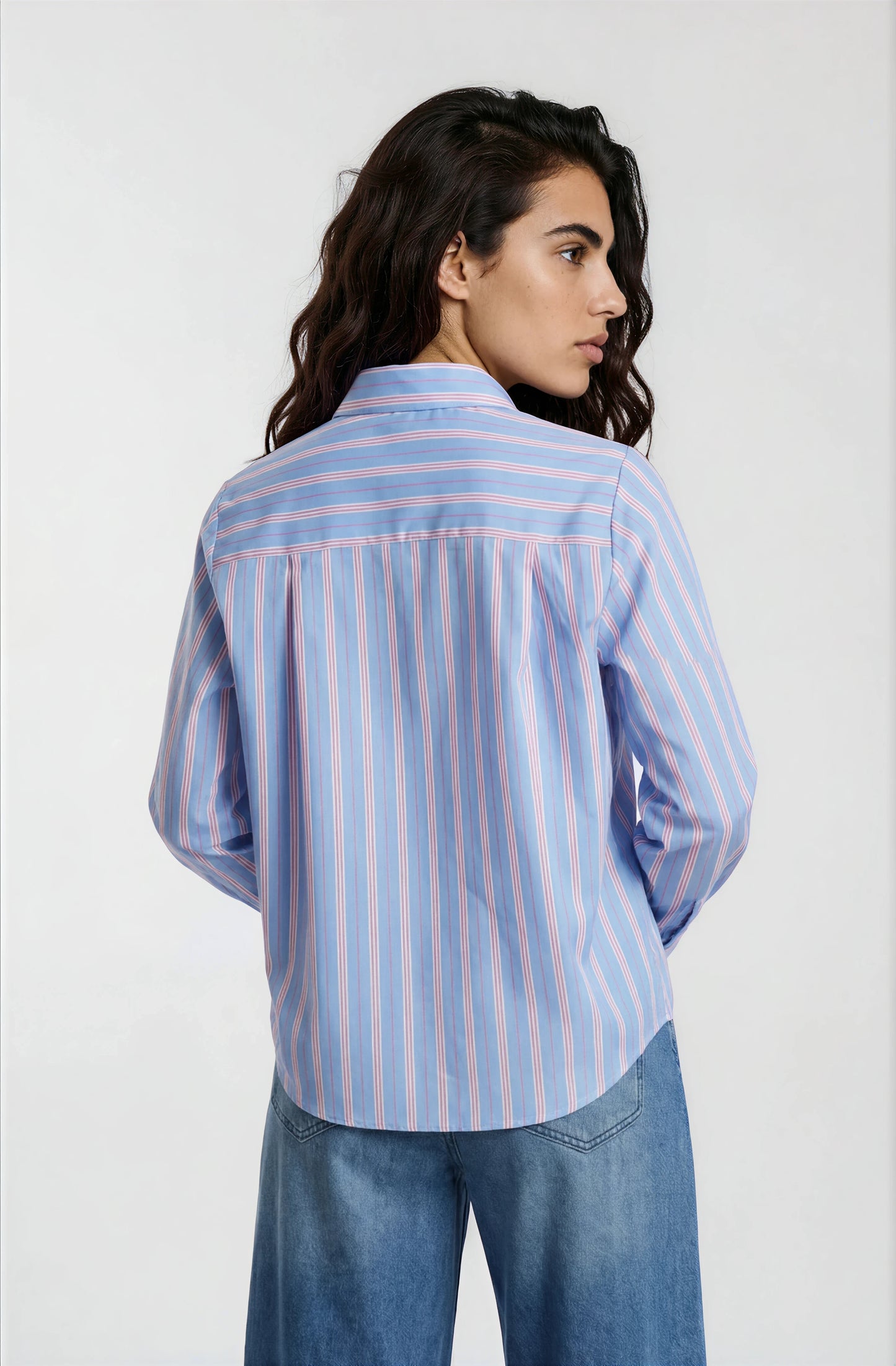 Milano Bow Detail Shirt-Cornflower Blue