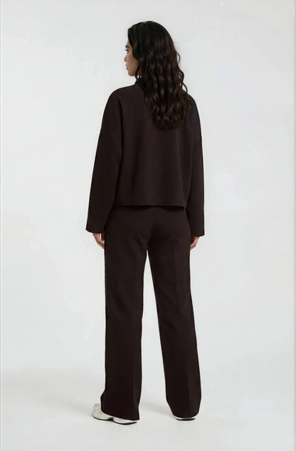 Milano Wide Leg Trousers Mocca Print