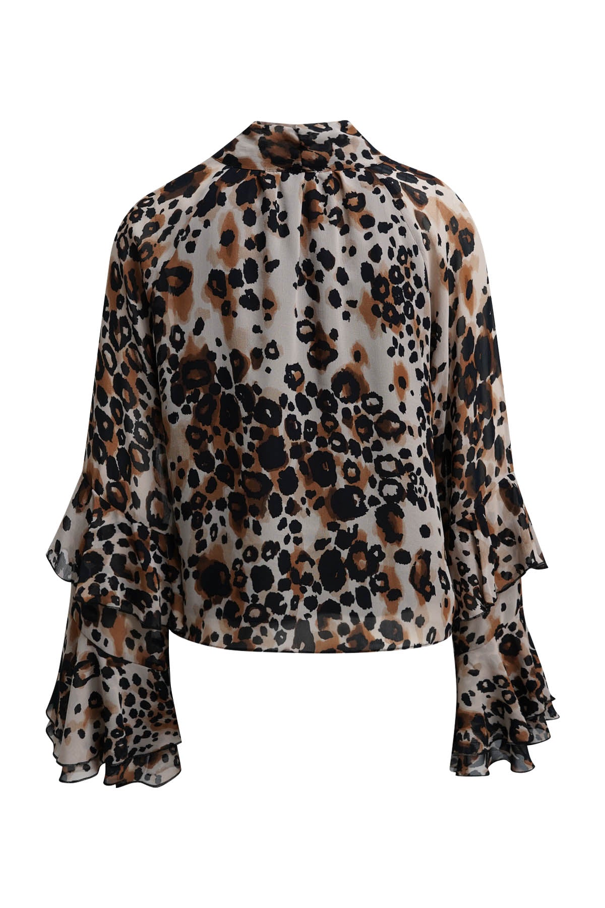 Milano Bow Tie Blouse Mocca Print