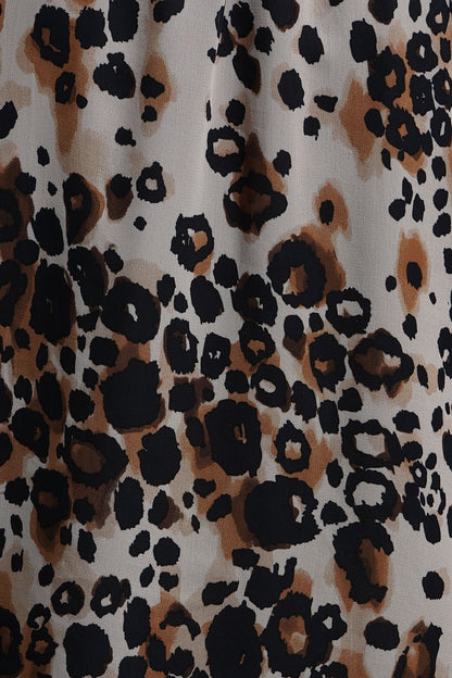 Milano Bow Tie Blouse Mocca Print