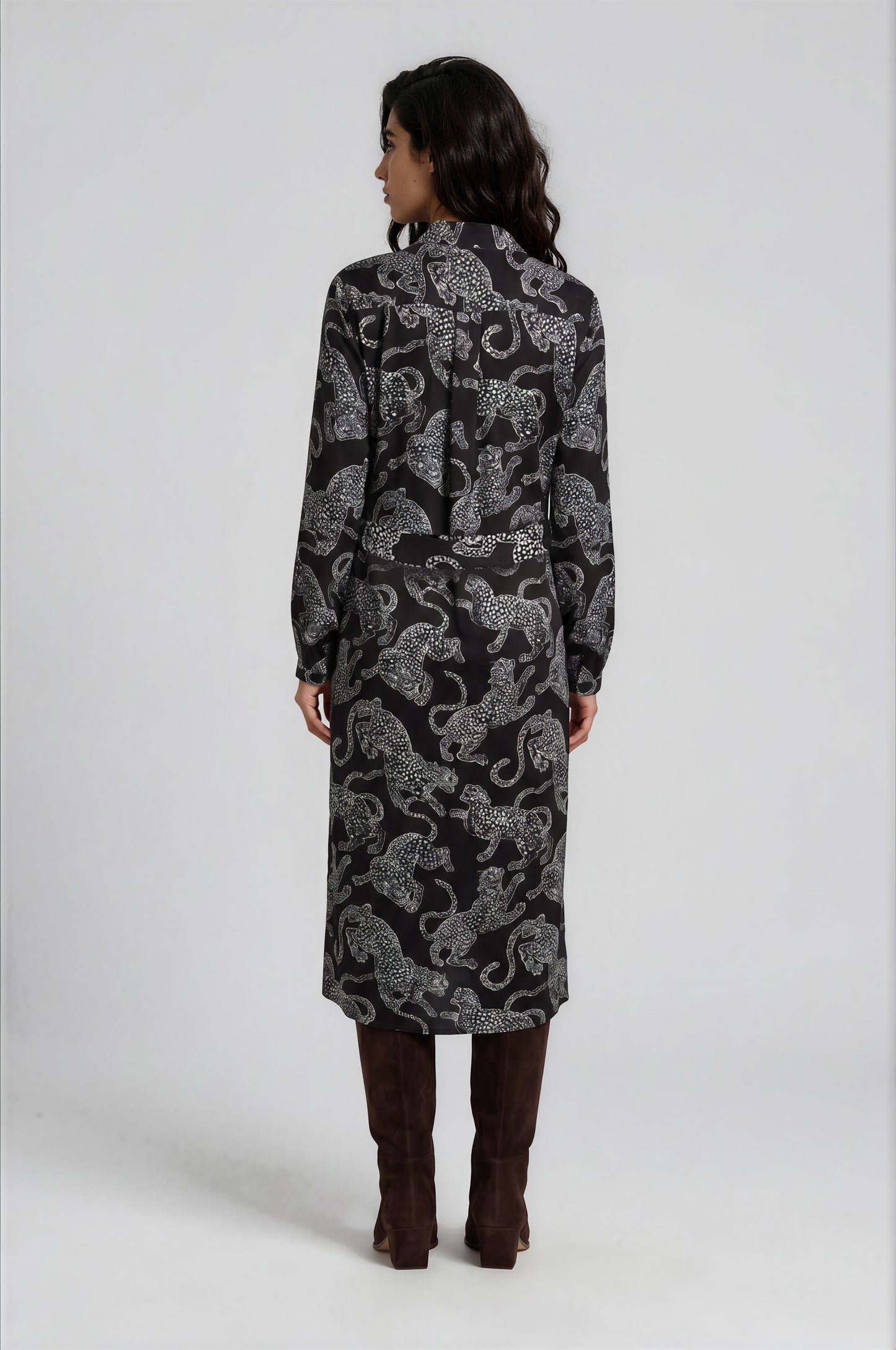 Milano Shirt Dress Mocca Print