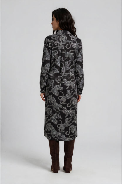 Milano Shirt Dress Mocca Print