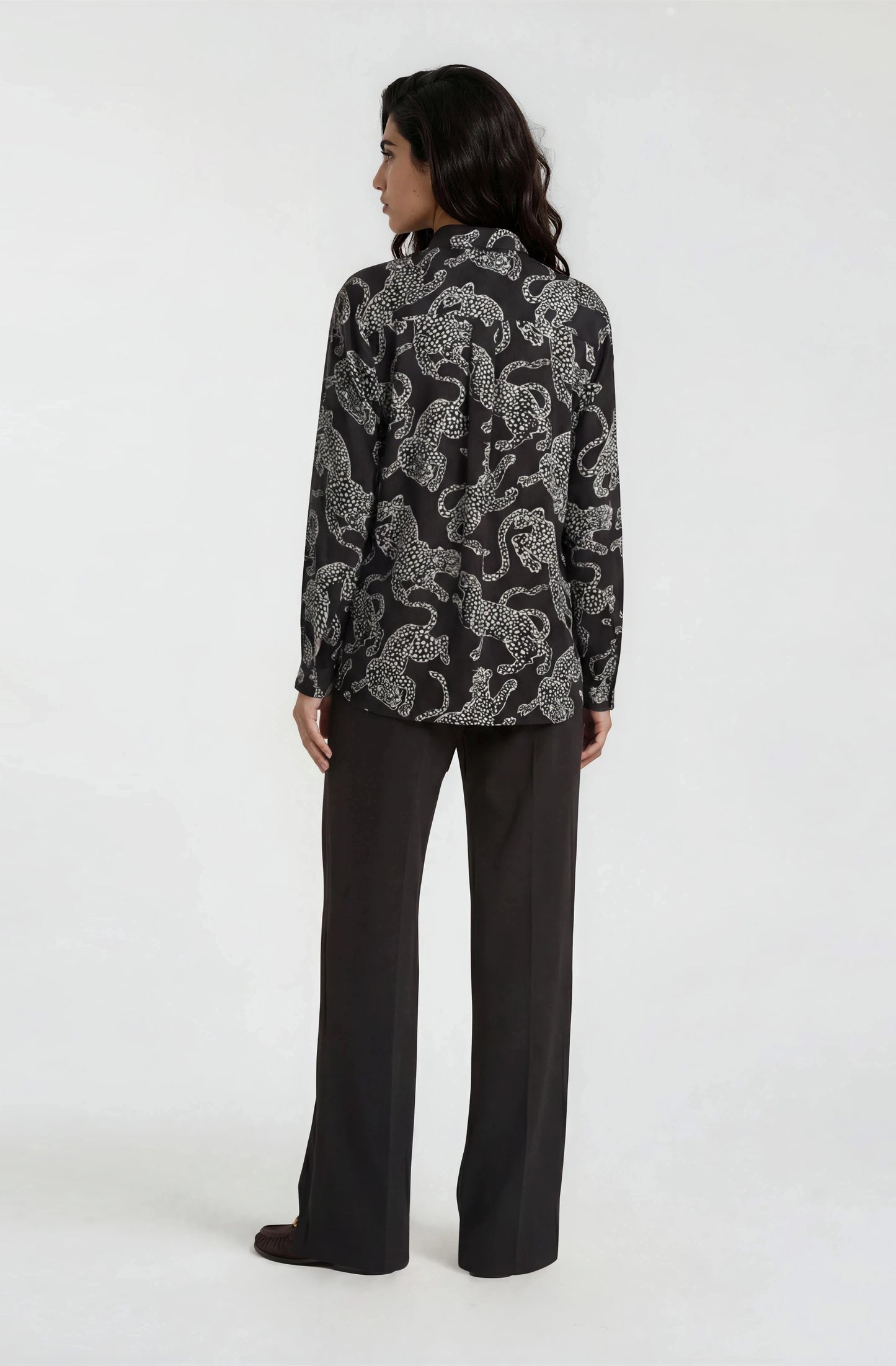 Milano Shirt Blouse Mocca Print