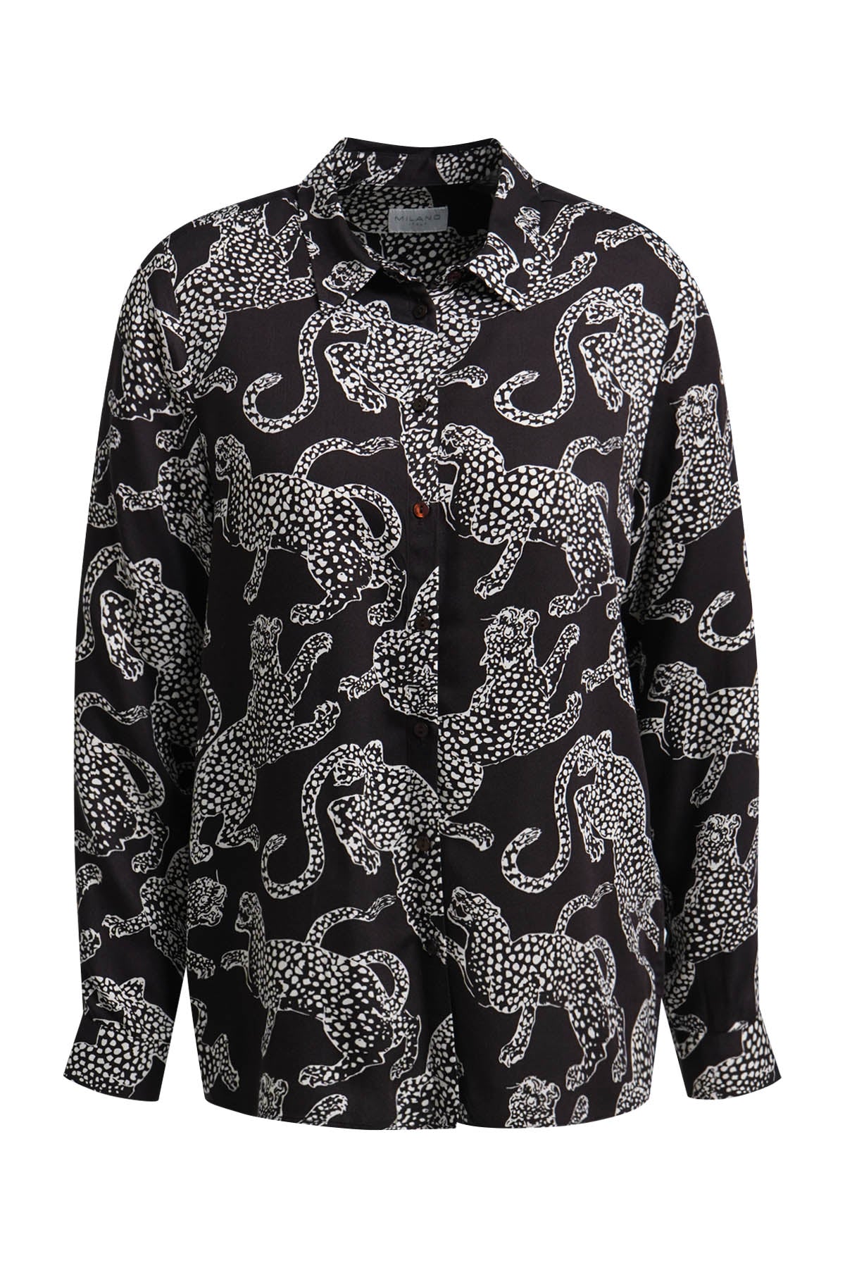 Milano Shirt Blouse Mocca Print
