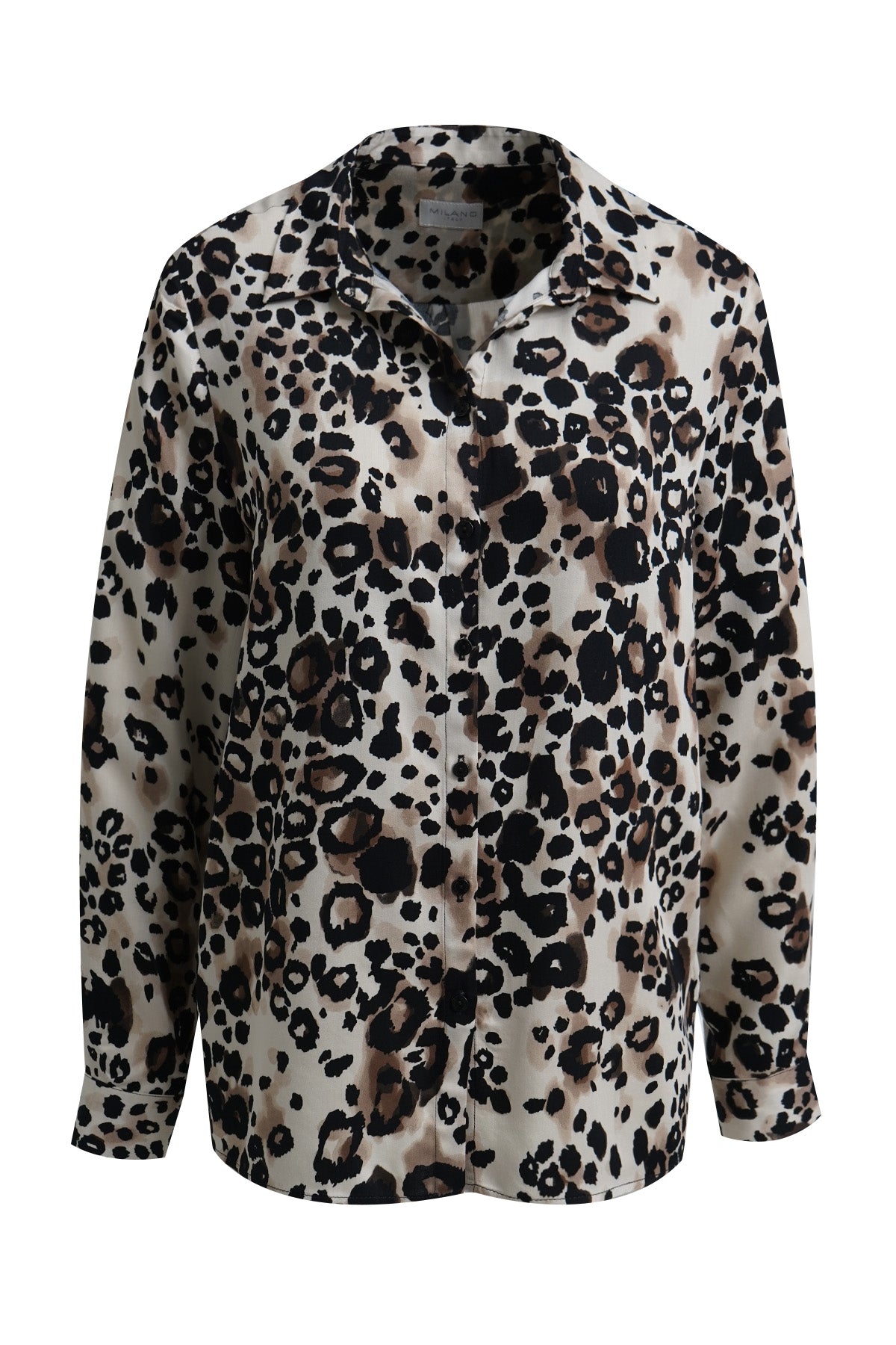 Milano Animal Print Blouse Mocca Print