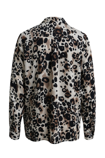 Milano Animal Print Blouse Mocca Print