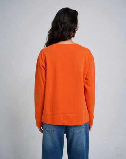 Milano Round Neck Sweatshirt Orange