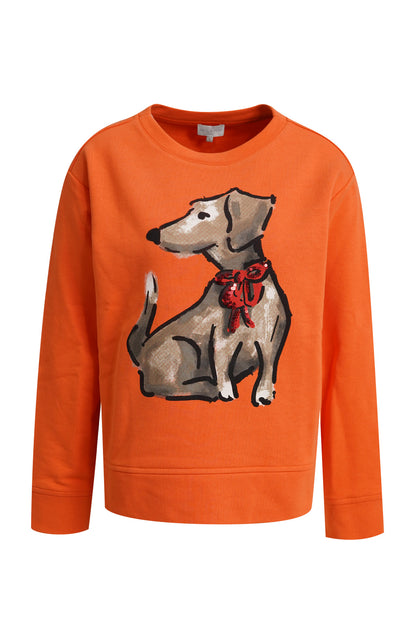 Milano Round Neck Sweatshirt Orange