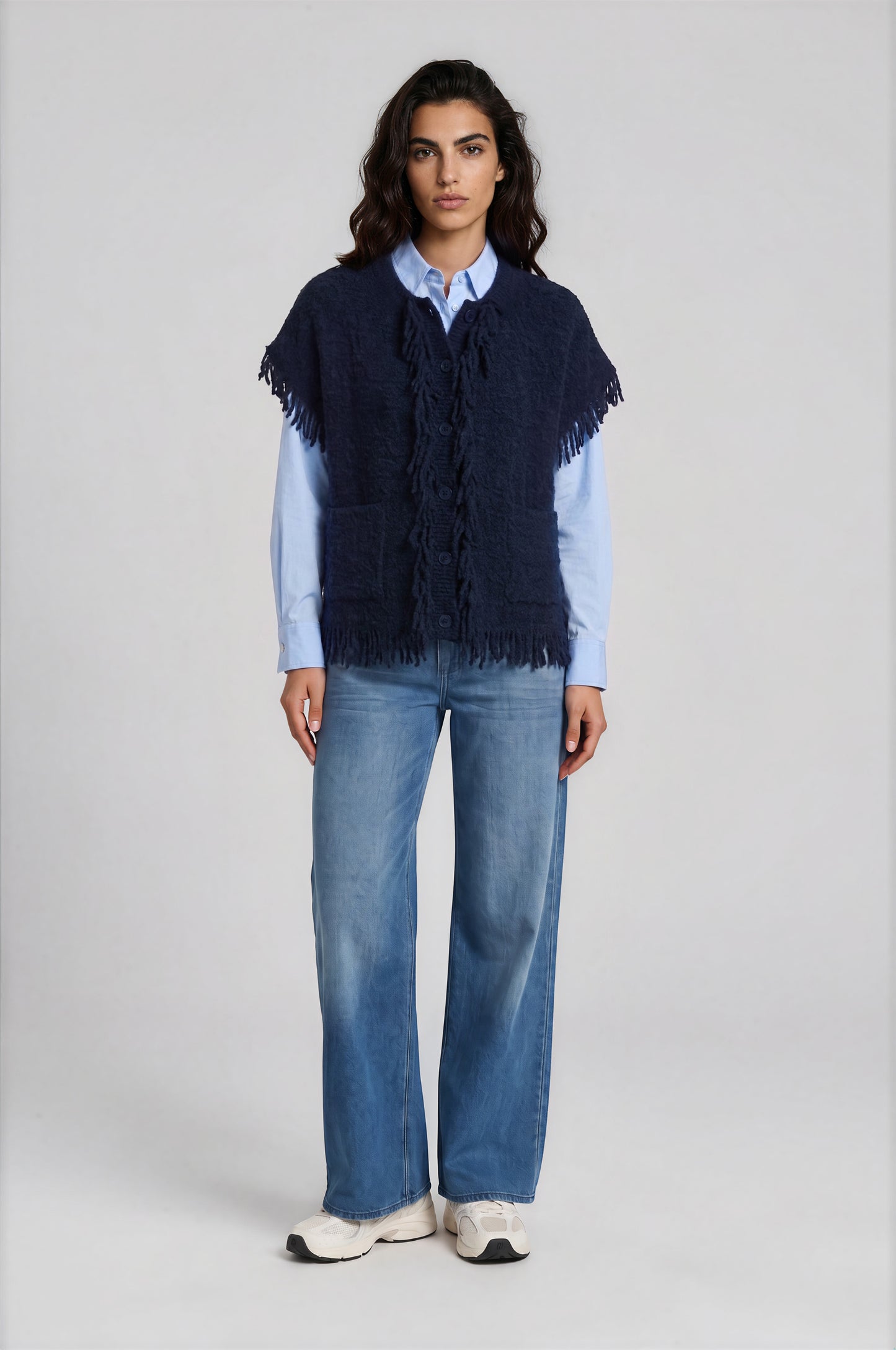 Milano Sleeveless Vest Top Navy