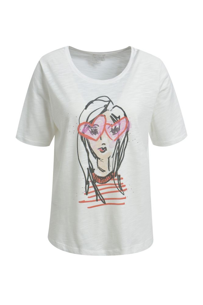Milano T-Shirt Round Neck Offwhite