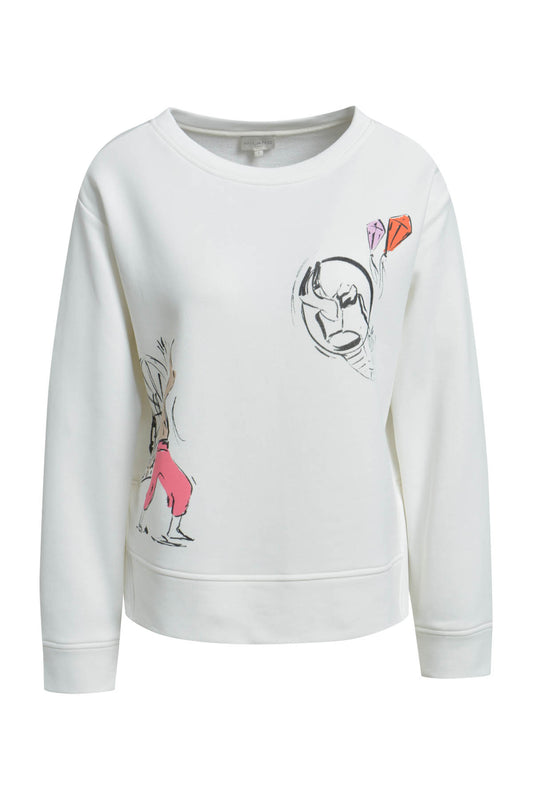 Milano Round Neck Sweatshirt  Offwhite