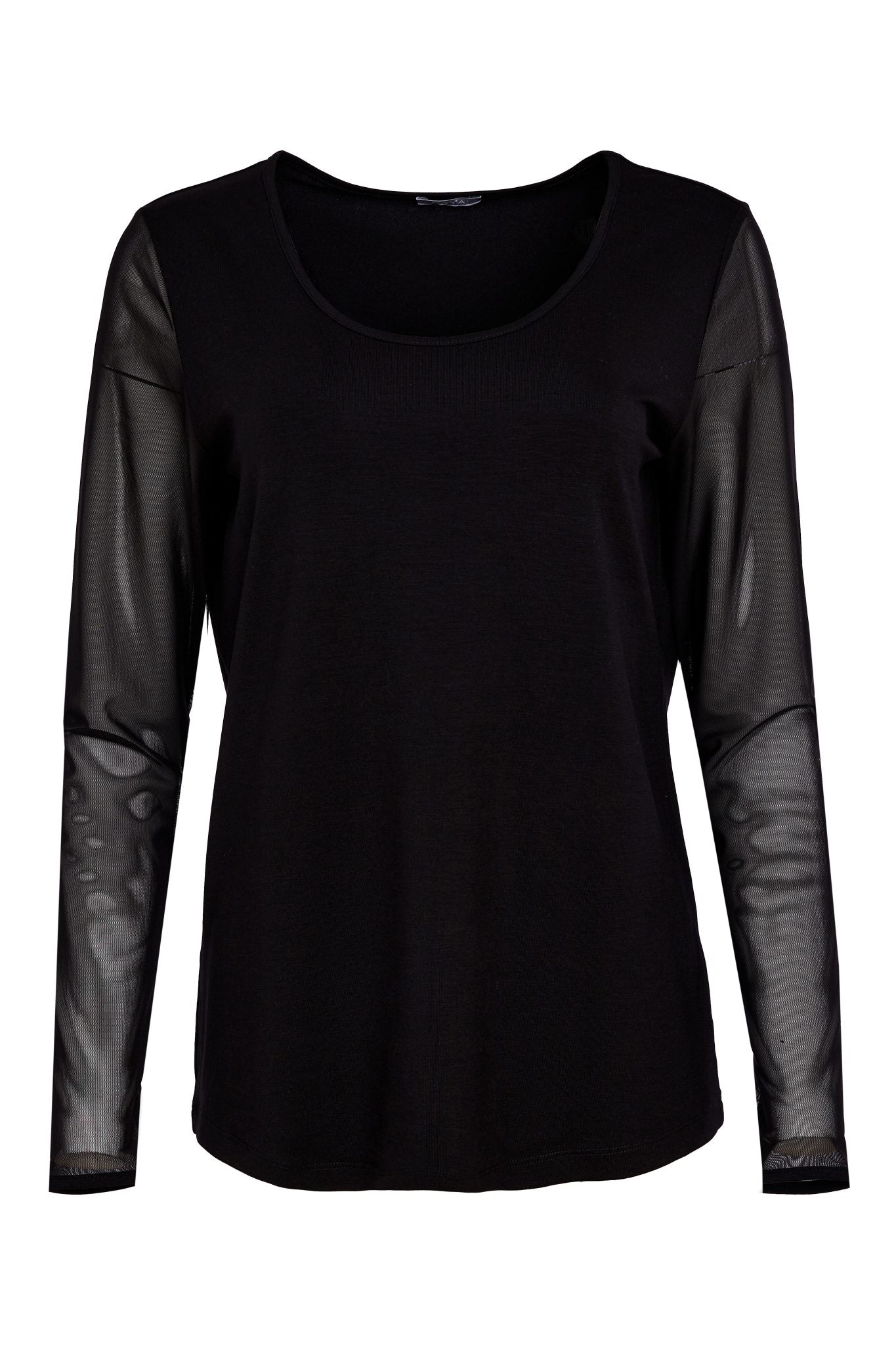 NAYA Mesh Sleeve Top Black