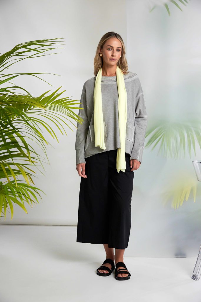 NAYA Faded Wash Sweater Taupe