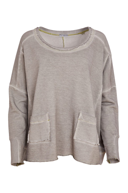 NAYA Faded Wash Sweater Taupe