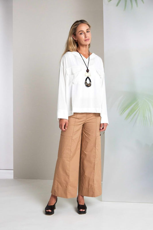 NAYA Wide Leg Trouser Biscuit