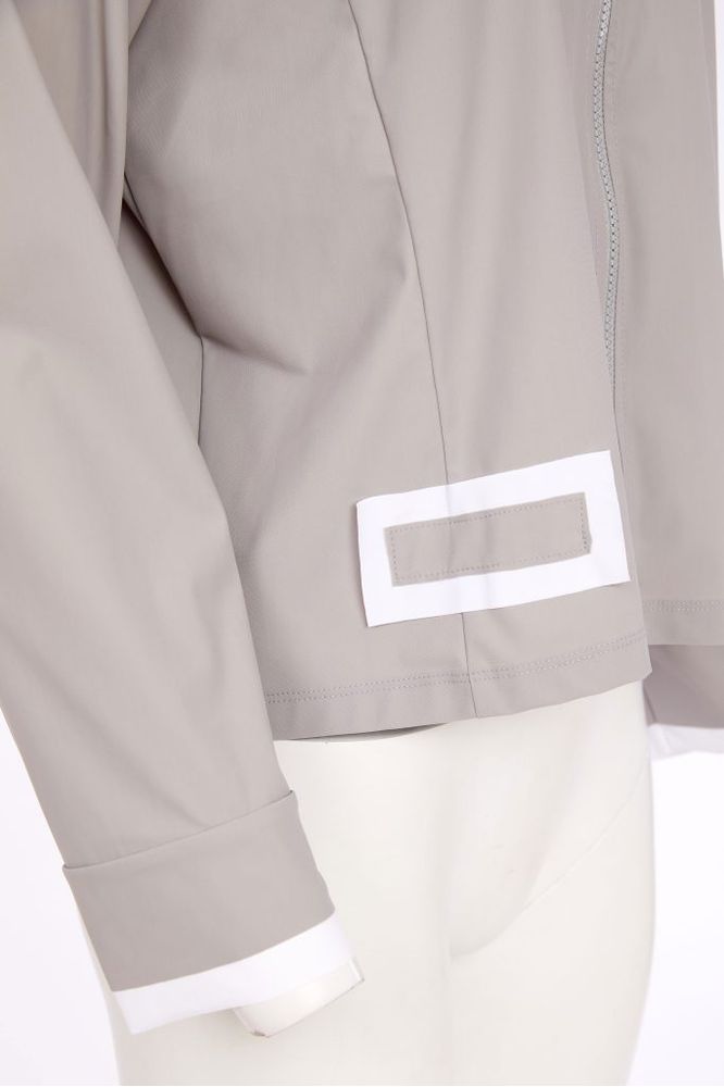 NAYA Short Hood Jacket Taupe/Off White