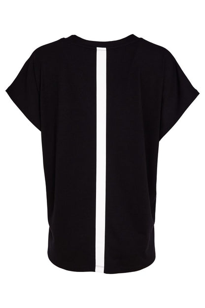 NAYA Vee Neck Top Black/White